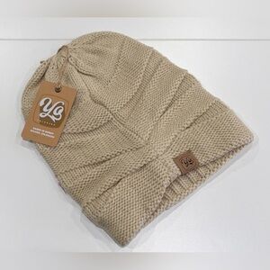 Yo Colorado Women's Drift Slouch Beanie Hat NWT Birchwood Cream Winter Ski Snow